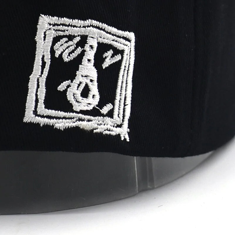 Sad Face Embroidered Adjustable Baseball Cap