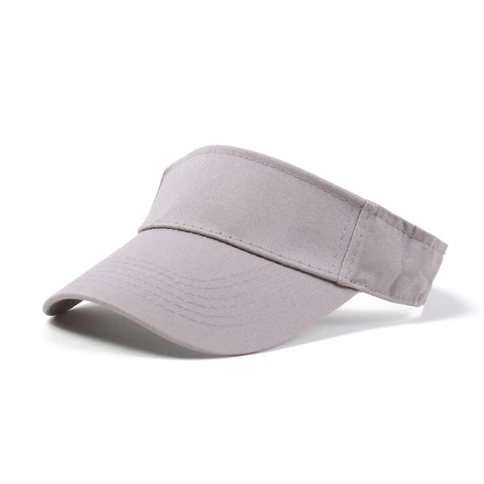 ANDICEQY Sport Sun Visor Hats Adjustable Empty Top Baseball Cap Cotton Ball Caps for Women and Men 6 3/8 Dark Gray