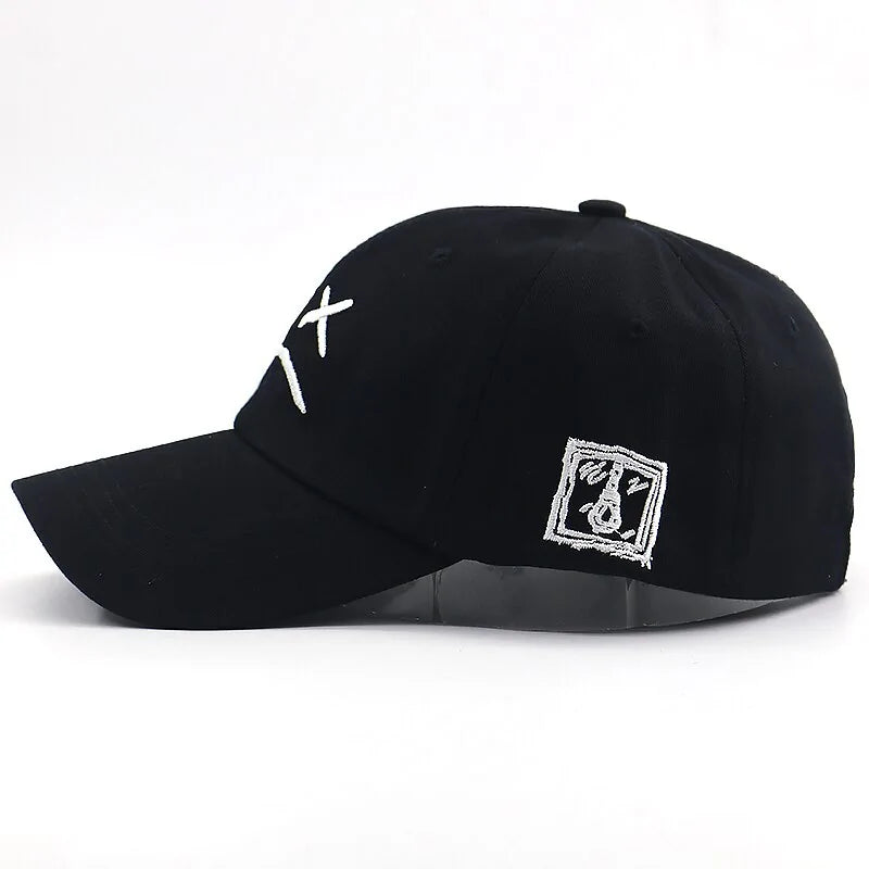 Sad Face Embroidered Adjustable Baseball Cap