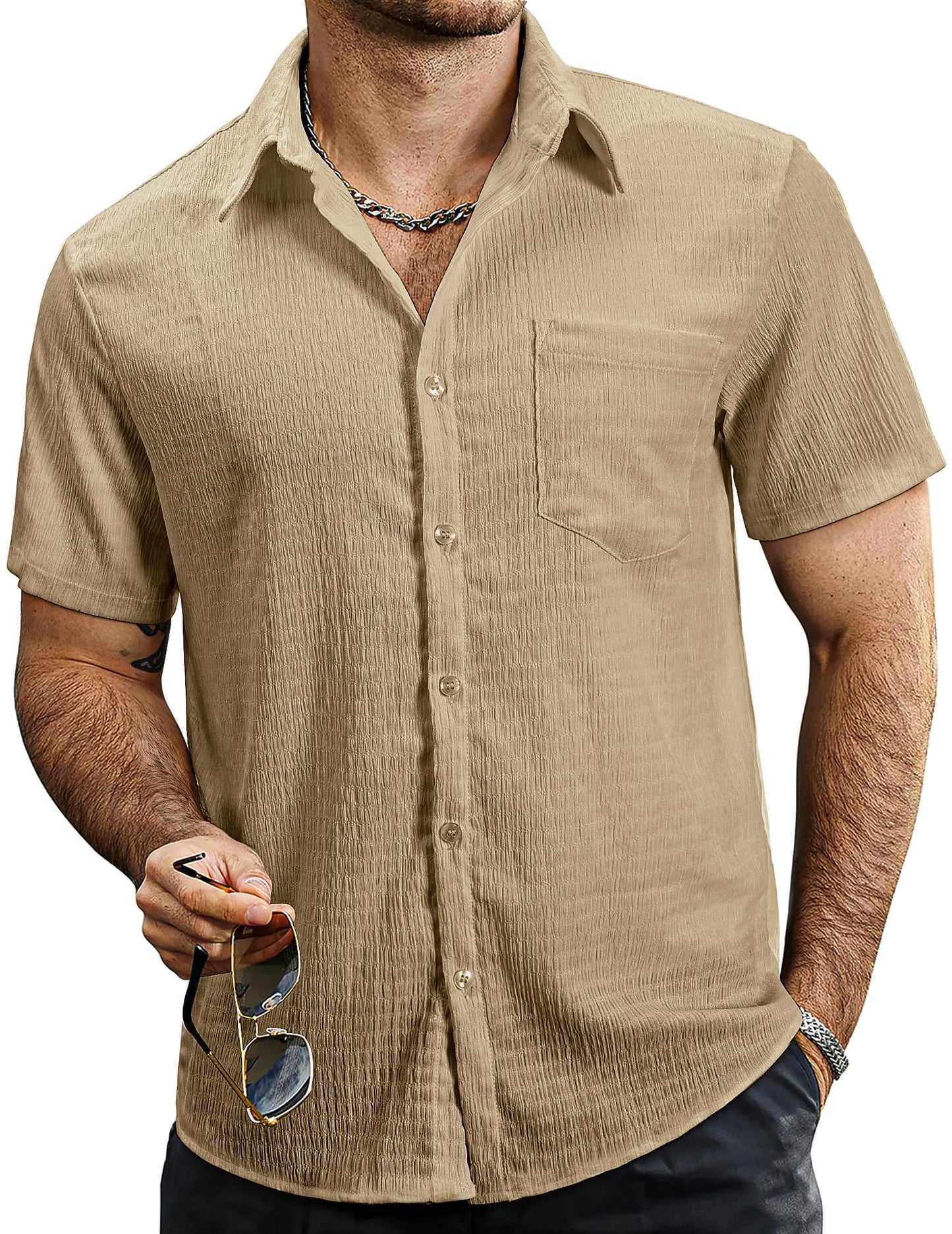 Men’s 3X-Large Sized Summer Striped Shirt