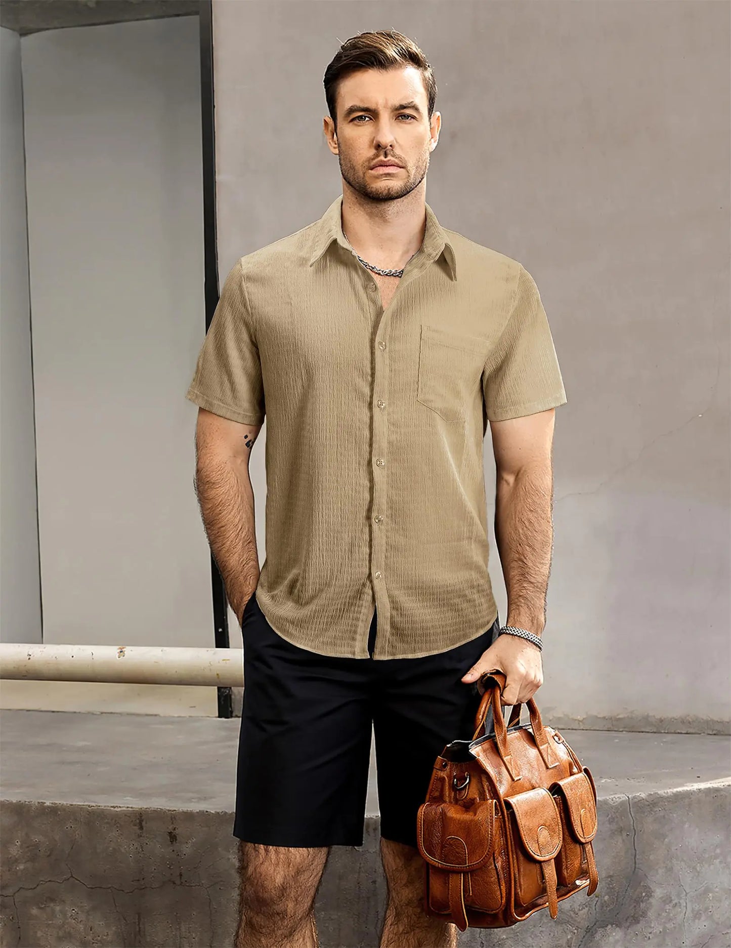 Men’s 3X-Large Sized Summer Striped Shirt